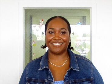 T'Shera Adderley smiles after rehabilitation.